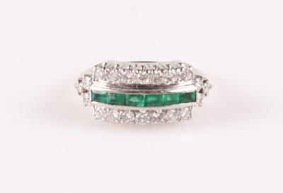 Smaragd Brillant Damenring - Podzimní aukce, šperky a hodinky