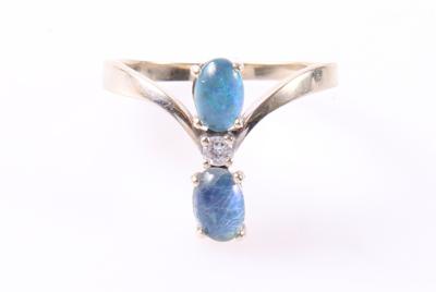Brillant Opal-Tripletten Damenring - Jewellery and watches