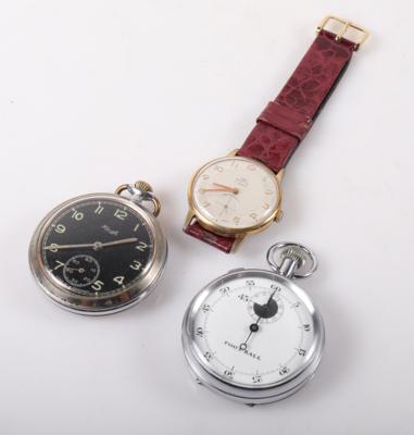 1 Armband-, 1 Taschen- und 1 Stoppuhr (3) - Jewellery and watches