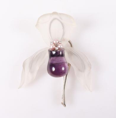 Brosche "Orchidee" - Vánoční aukce šperků a hodinek
