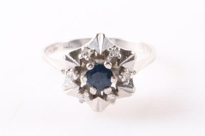 Diamant Saphir Ring - Klenoty a Hodinky
