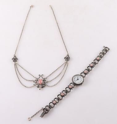 Rhodochrosit Damentrachtenschmuckgarnitur (2) - Jewellery and watches