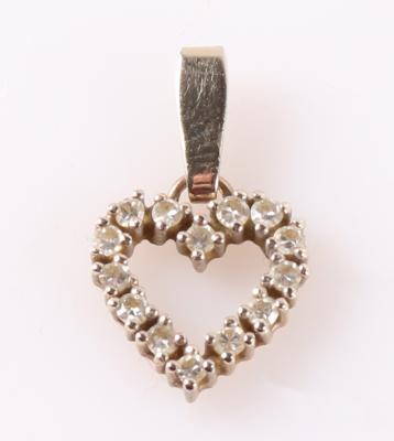 Diamant Herzanhänger - Jewellery with focus on silver