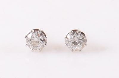 Altschliffdiamant Ohrschrauben zus. 1,90 ct(grav.) - Spring auction jewelry and watches