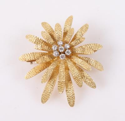 Brillant Brosche "Blüte" - Spring auction jewelry and watches