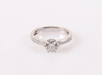 Brillant Damenring "Solitaire Nr. 16" zus. ca. 0,90 ct - Jarní aukce šperků a hodinek