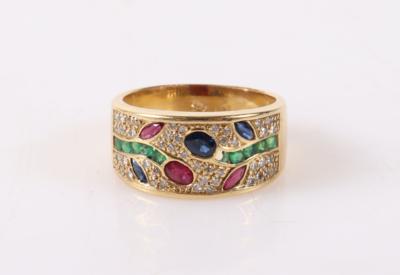Brillant Farbstein Damenring - Spring auction jewelry and watches