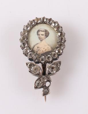 Brosche "Adelsportait einer Dame" - Spring auction jewelry and watches