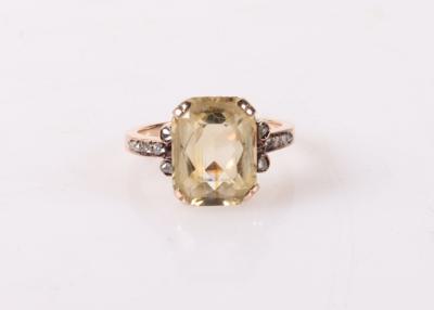 Citrin Diamant Damenring - Spring auction jewelry and watches