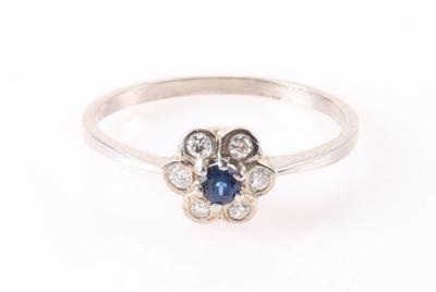 Saphir Brillant Damenring "Blume" - Jewellery and watches