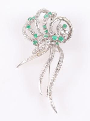 Brillant Smaragd Brosche - Gioielli e orologi