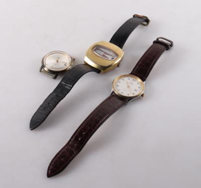 3 Armbanduhren "Lanco", "Concordia", "Junghans" - Schmuck und Uhren