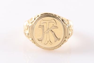 Monogramm Ring "T. K./K. T." - Schmuck und Uhren