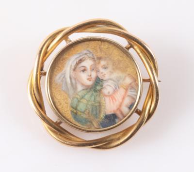 Brosche "Maria mit Jesuskind" - Schmuck und Uhren