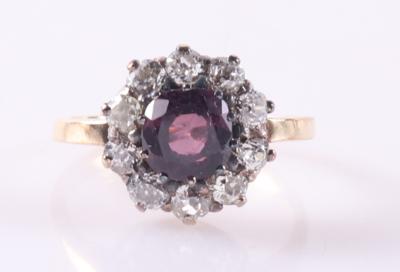 Rubin Diamant Damenring - Vánoční aukce šperků a hodinek
