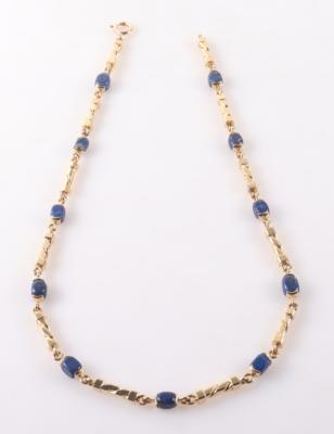 Massives Lapis Lazuli (beh.) Gliedercollier - Jewellery and watches