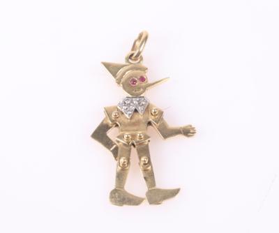 Brillant Rubin Anhänger "Pinocchio" - Schmuck und Uhren