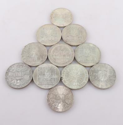 Konvolut Silbermünzen (11) - Schmuck und Uhren