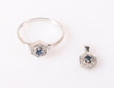 Diamant Saphir Schmuck-Set (2) - Jewellery and watches