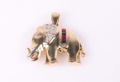 Diamant Anhänger "Elefant" - Gioielli e orologi