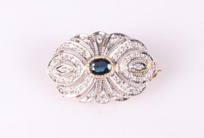 Brillant Saphir Brosche - Jewellery and watches