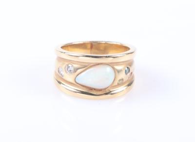 Opal Brillant Damenring - Klenoty a Hodinky