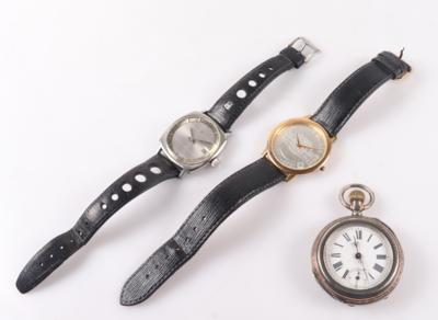 2 Armbanduhren, 1 Taschenuhr - Hodinky