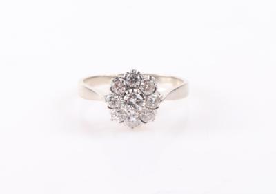 Brillant Damenring zus. ca. 0,55 ct "Blume" - Frühlingsauktion I Schmuck und Uhren