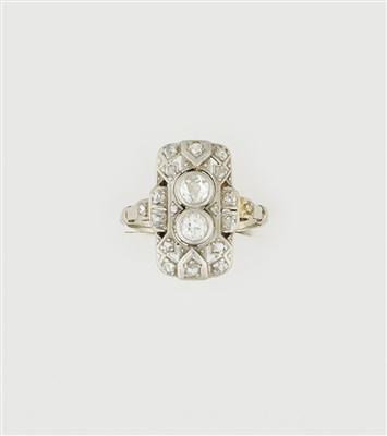 Art Deco Diamant Damenring - Um?ní a starožitnosti, Klenoty