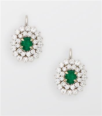 Smaragd Brillant Ohrringe - Jewellery
