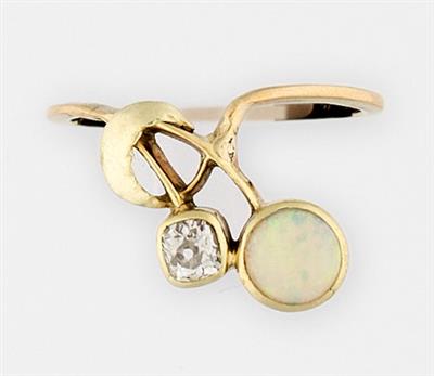 Diamant Opal Damenring - Jewellery