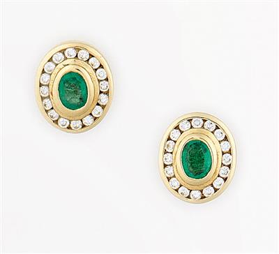 Smaragd Brillant Ohrstecker - Jewellery