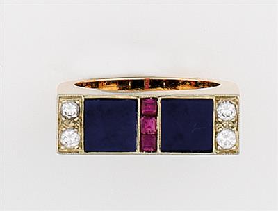Lapis Lazuli Brillant Ring - Gioielli