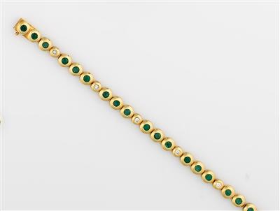 Smaragd Brillant Armkette - Klenoty