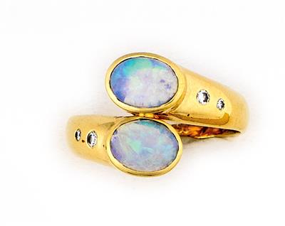 Opal Brillant Damenring - Schmuck und Uhren