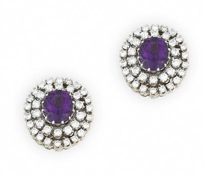 Brillant Amethyst Ohrclips - Jewellery and watches