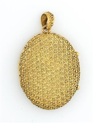 Granuliertes Medaillon der Jahrhundertwende - Jewellery and watches