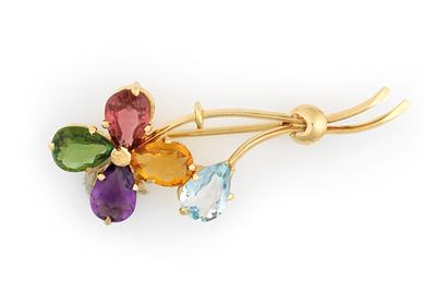 Schmuckstein Brosche "Blume" - Jewellery and watches