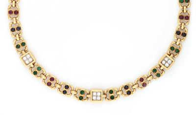 Brillant Farbstein Collier - Jewellery and watches