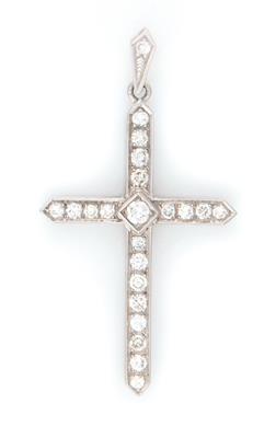 Brillant Kreuz zus. ca. 1,15 ct - Schmuck und Uhren