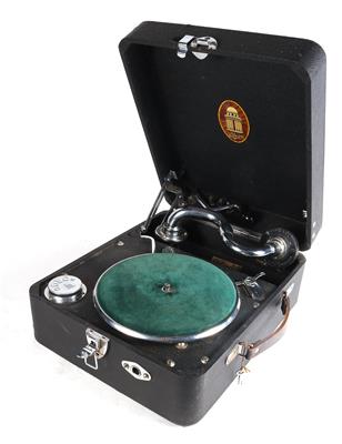 Koffergrammophon Odeon Gloria - Musikinstrumente, historische Unterhaltungstechnik und Schallplatten