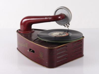 Kindergrammophon Bingola III - Historische Unterhaltungstechnik und Schallplatten