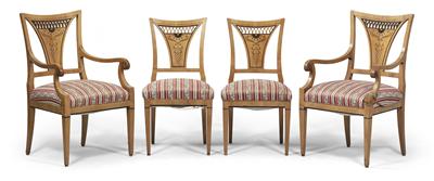 Zwei Armsessel und zwei Sessel, - Letní aukce