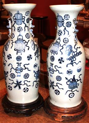 1 Paar Vasen, - Saisoneröffnungs-Auktion Antiquitäten & Bilder