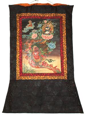 Nepal: Sakrales ThangkaRollbild. - Antiques and Paintings