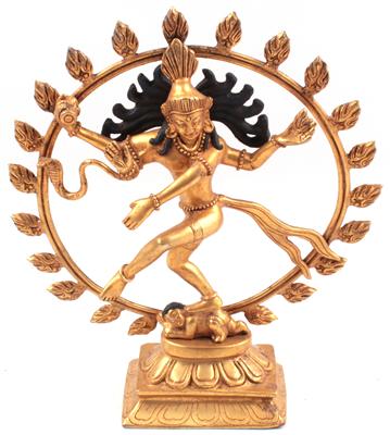 Nepal: Figur aus Bronze, - Starožitnosti, Obrazy