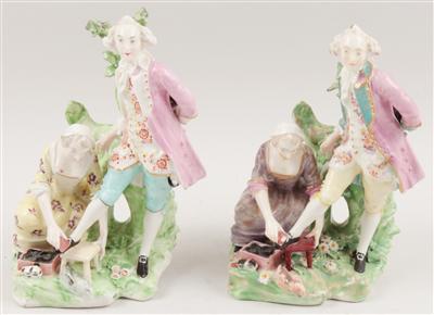 2 Figurengruppen, - Antiquitäten & Bilder<br> (Schwerpunkt: Aquarelle des 19. Jahrhunderts)