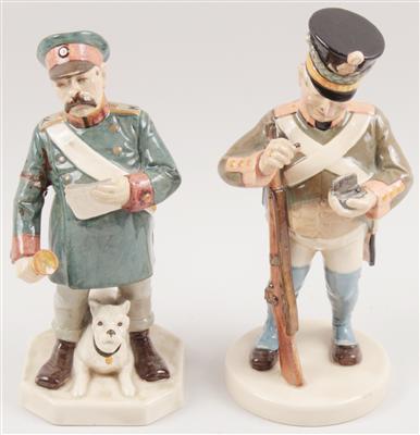 Wachmann und Soldat, - Antiques and Paintings