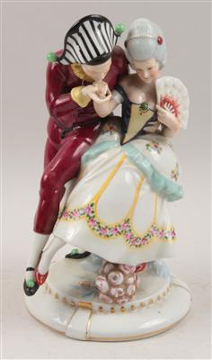 Harlekin und Dame, - Antiques and Paintings