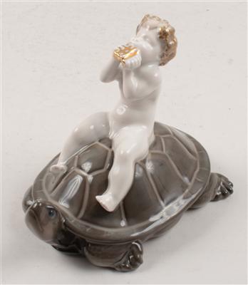 Putto auf Schildkröte, - Antiquariato e Dipinti